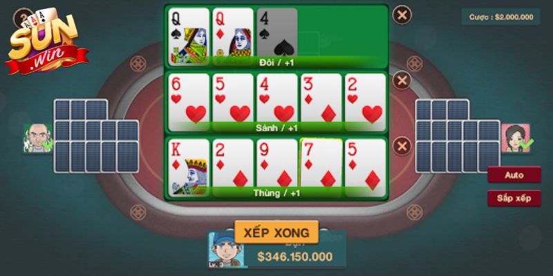 Cách xếp bài Mậu Binh Sunwin tối ưu từ cao thủ